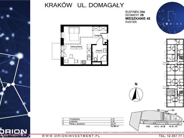 Mieszkanie, 33.38 m2, 1 pokój