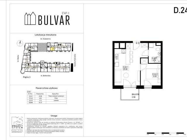 Mieszkanie 33,4m²