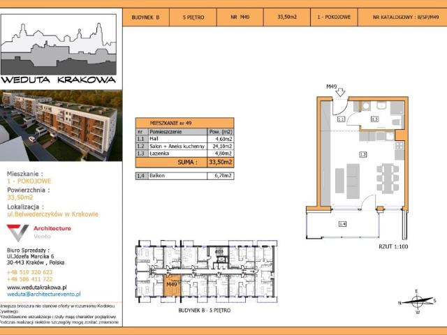 Mieszkanie 33,5m²