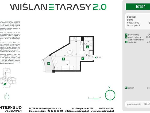 Mieszkanie 33,5m²