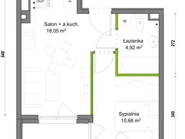 Mieszkanie 33,7m²