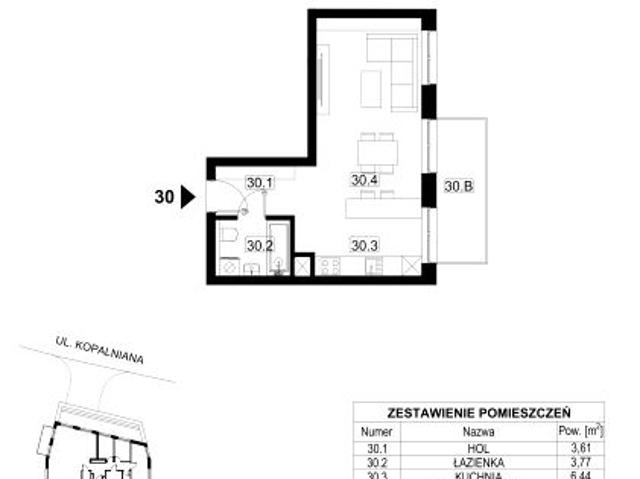 Mieszkanie 33,8m²