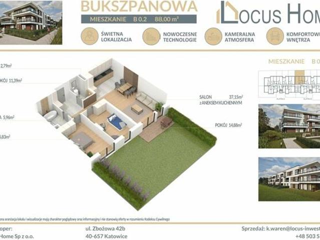 Mieszkanie 3 pokojowe Katowice ulica Bukszpanowa