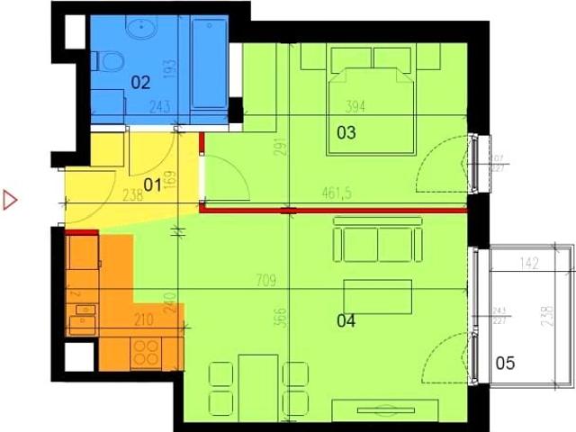 Mieszkanie 44 m², Warszawa