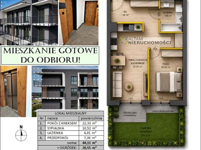 Mieszkanie 44,11 m², Kraków