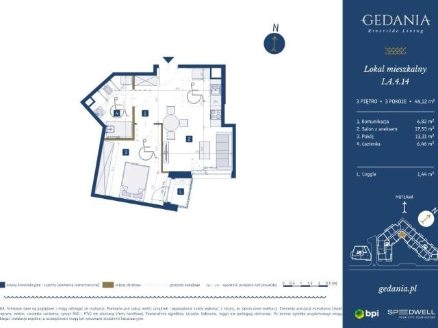 Mieszkanie 44,1m²