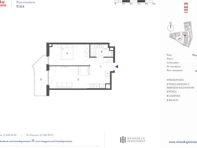Mieszkanie 44,1m²