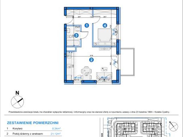 Mieszkanie 44,1m²