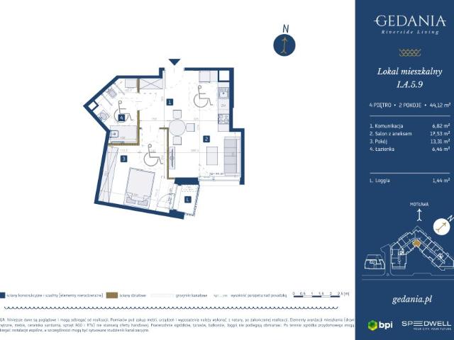 Mieszkanie 44,1m²