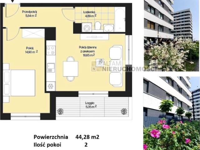 Mieszkanie 44,28 m², Kraków