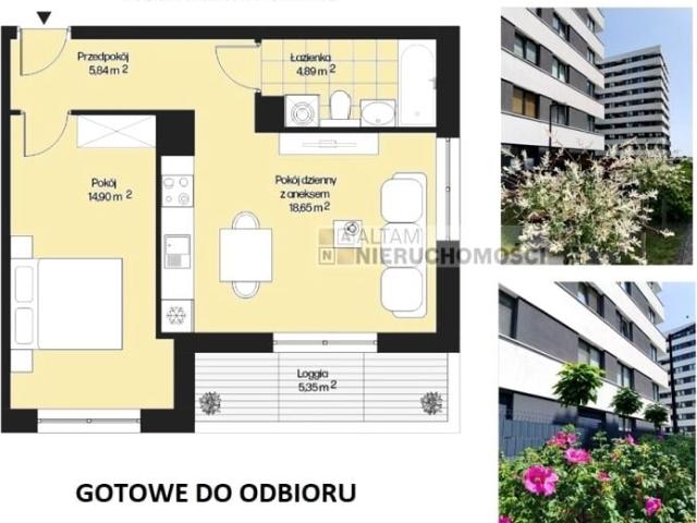 Mieszkanie 44,29 m², Kraków