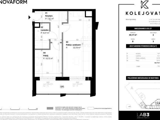 Mieszkanie 44,2m²
