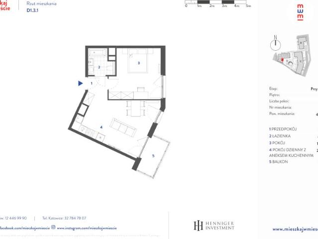 Mieszkanie 44,3m²