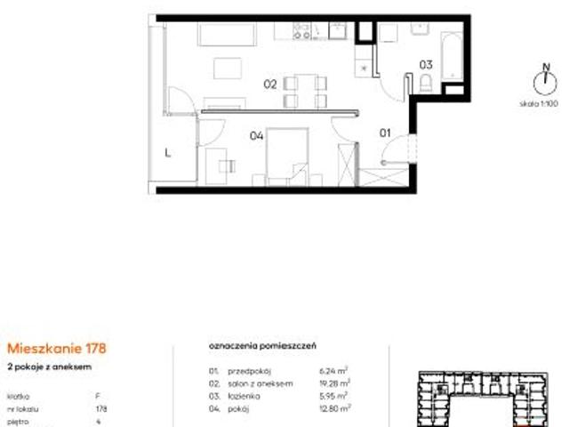 Mieszkanie 44,3m²