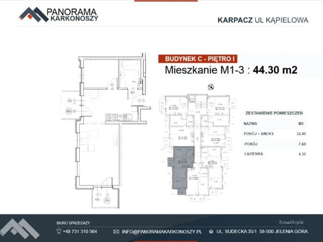 Mieszkanie 44,3m²