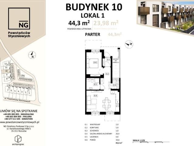 Mieszkanie 44,3m²