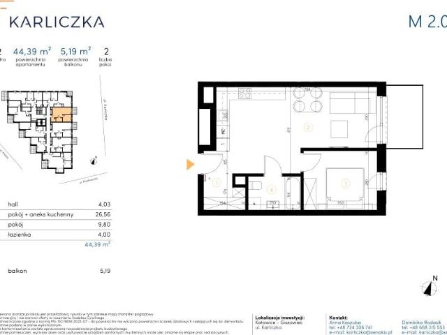 Mieszkanie 44,4m²