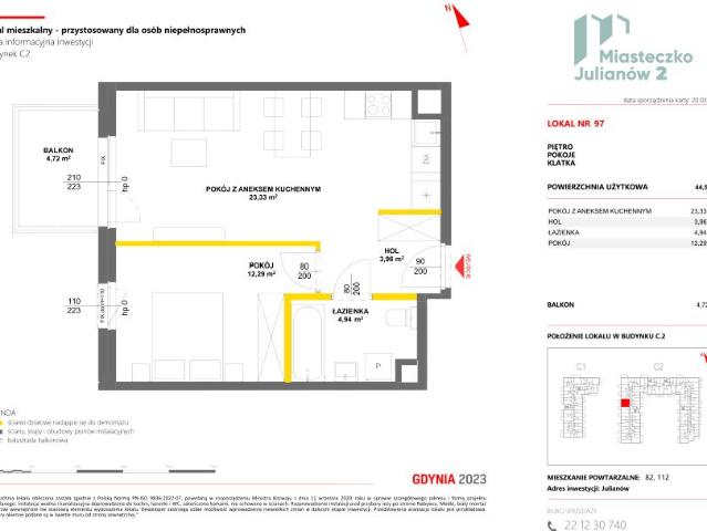 Mieszkanie 44,5m²