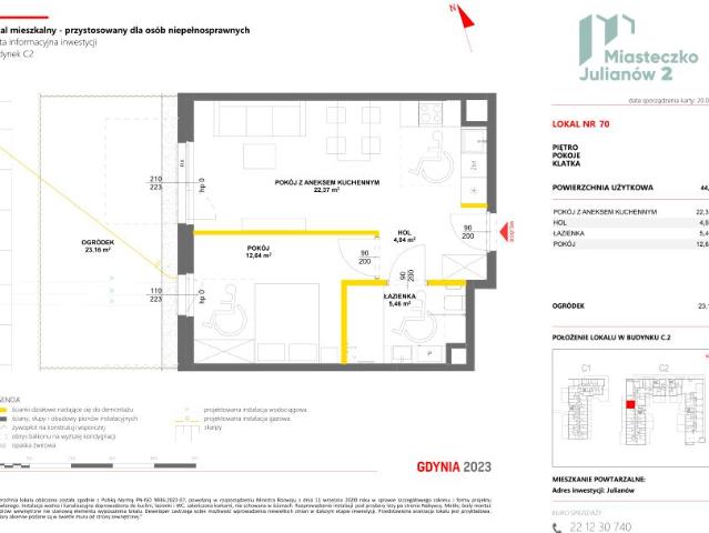 Mieszkanie 44,5m²