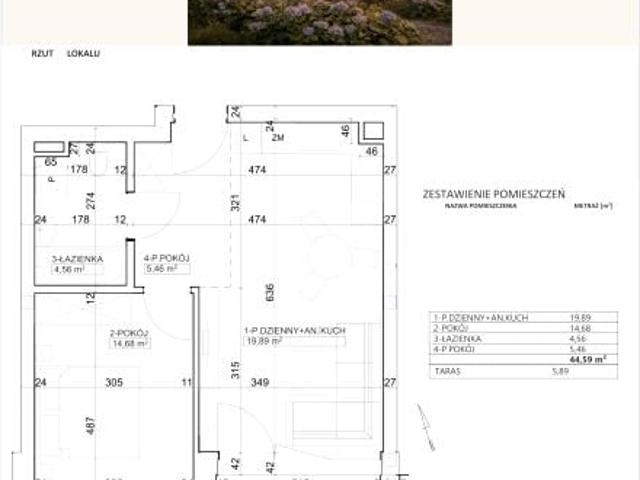 Mieszkanie 44,6m²