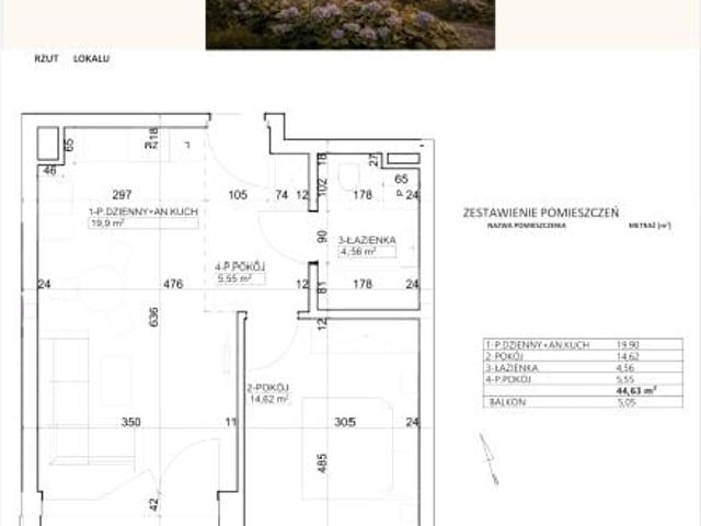Mieszkanie 44,6m²