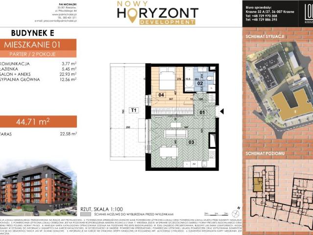 Mieszkanie 44,7m²