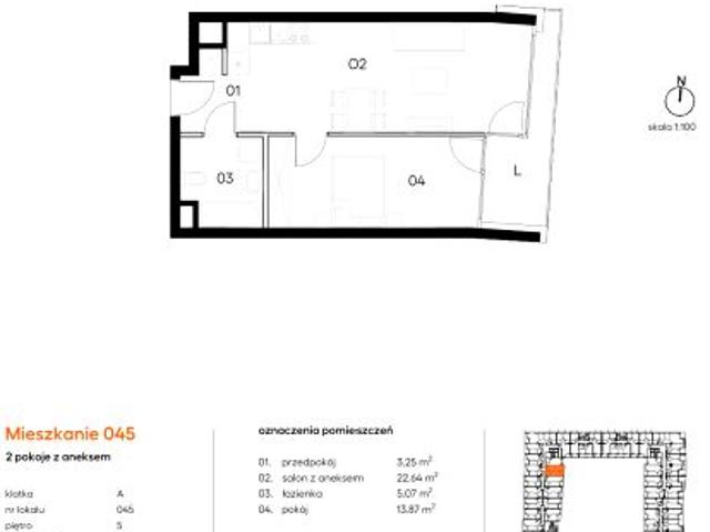 Mieszkanie 44,8m²