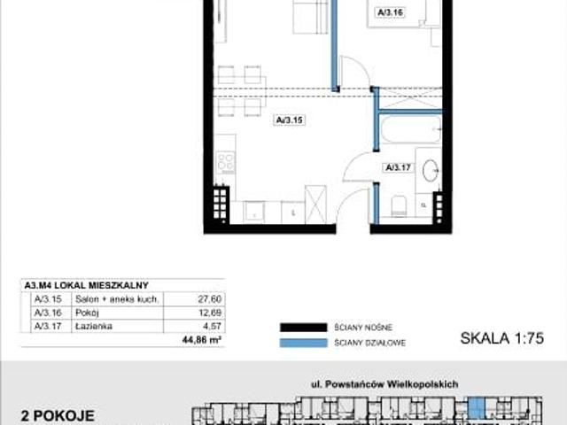 Mieszkanie 44,9m²