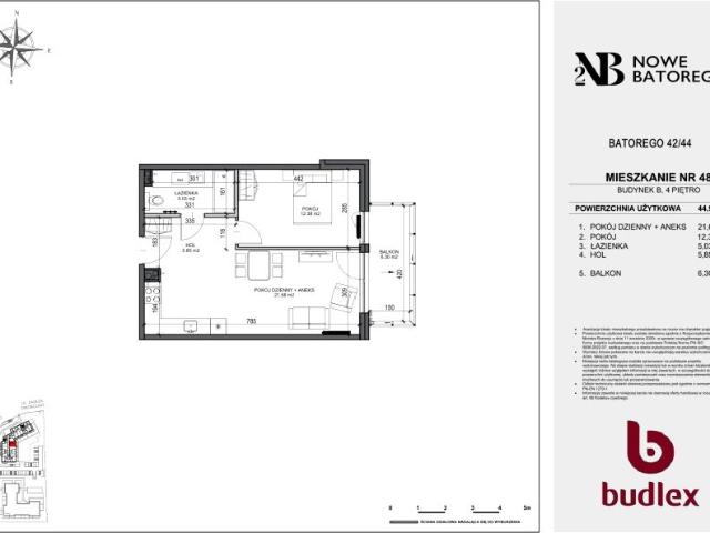Mieszkanie 44,9m²