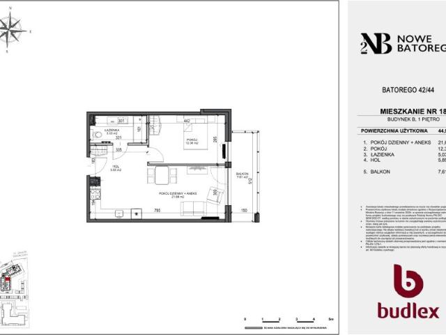 Mieszkanie 44,9m²