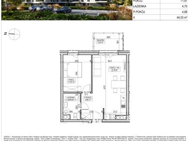 Mieszkanie 44m²