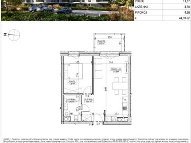 Mieszkanie 44m²