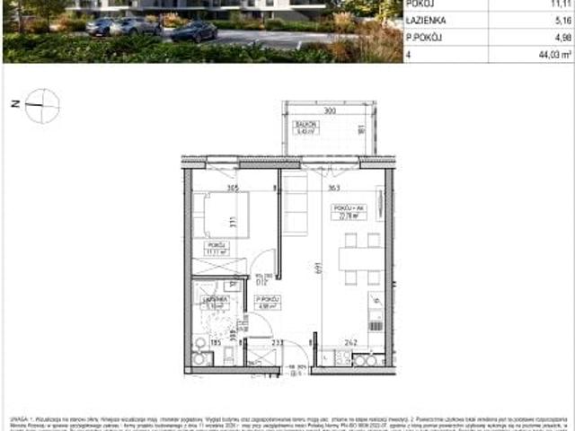 Mieszkanie 44m²