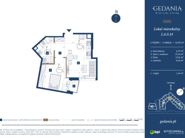 Mieszkanie 44m²