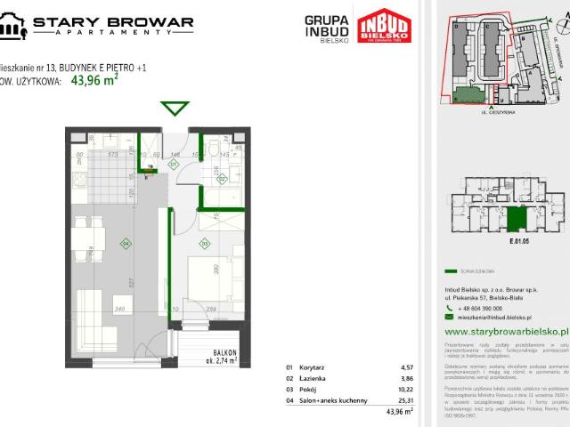Mieszkanie 44m²