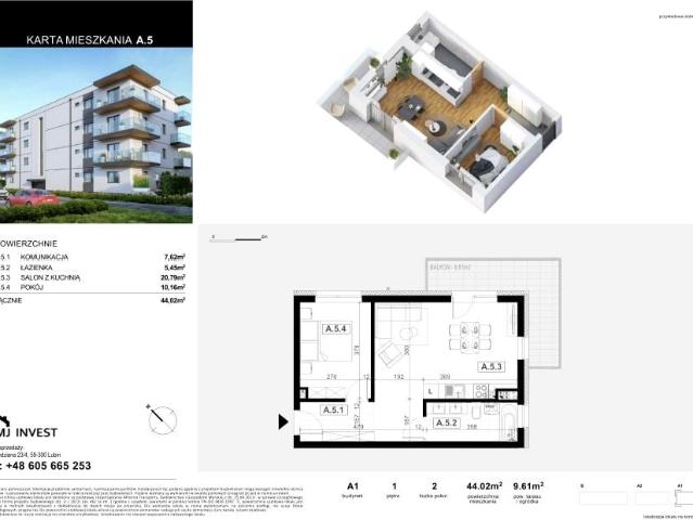 Mieszkanie 44m²