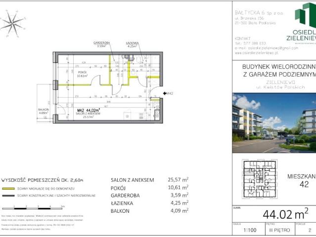 Mieszkanie 44m²