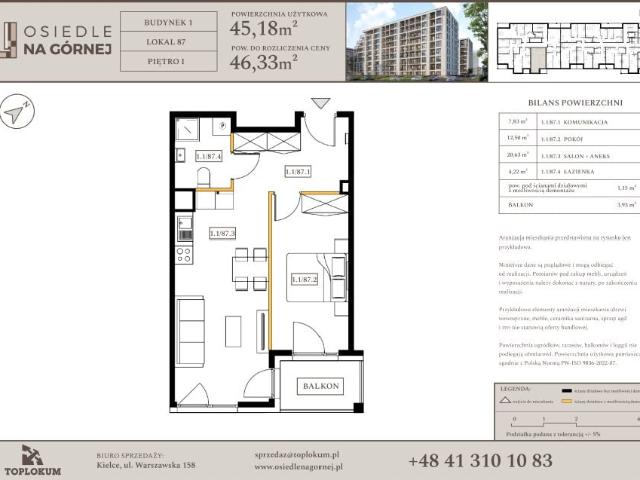 Mieszkanie 45,2m²
