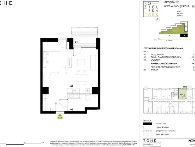 Mieszkanie 44,7m²
