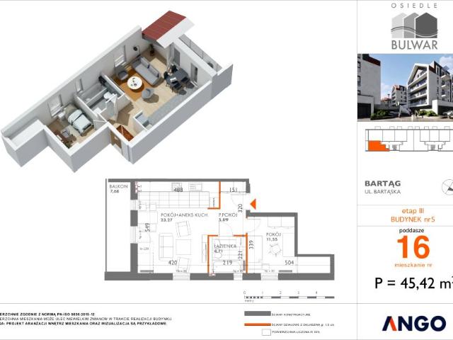 Mieszkanie 45,4m²