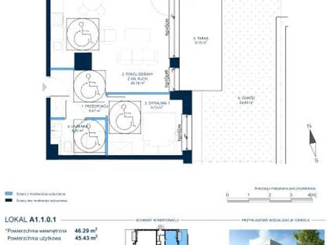 Mieszkanie 45,4m²