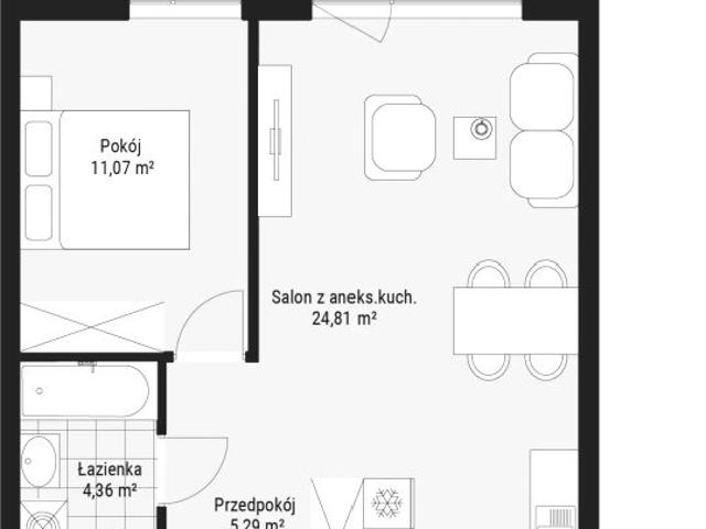 Mieszkanie 45,5m²