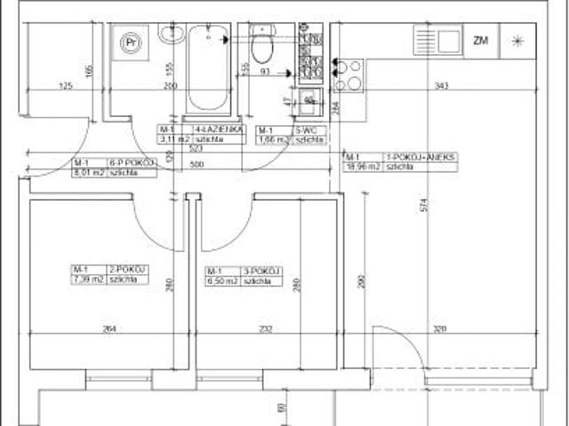 Mieszkanie 45,6m²
