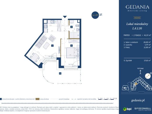 Mieszkanie 45,6m²