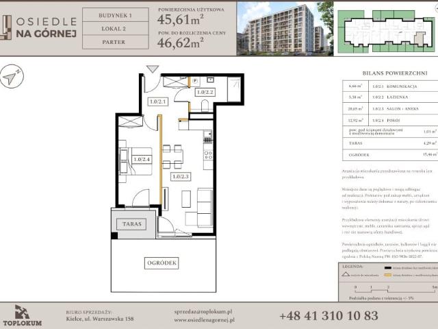 Mieszkanie 45,6m²