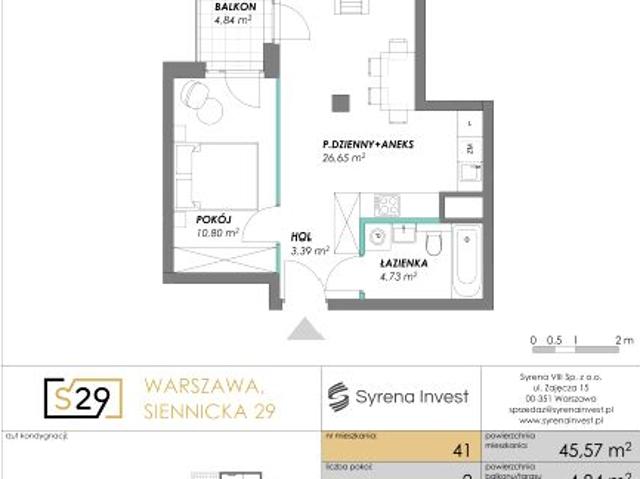 Mieszkanie 45,6m²