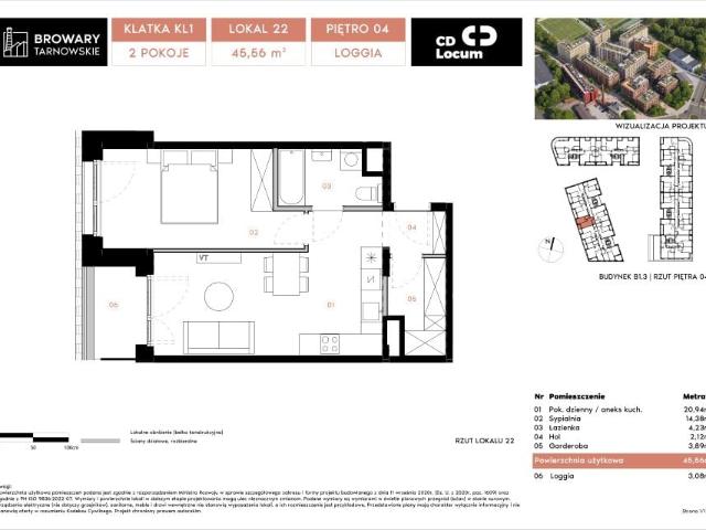 Mieszkanie 45,6m²