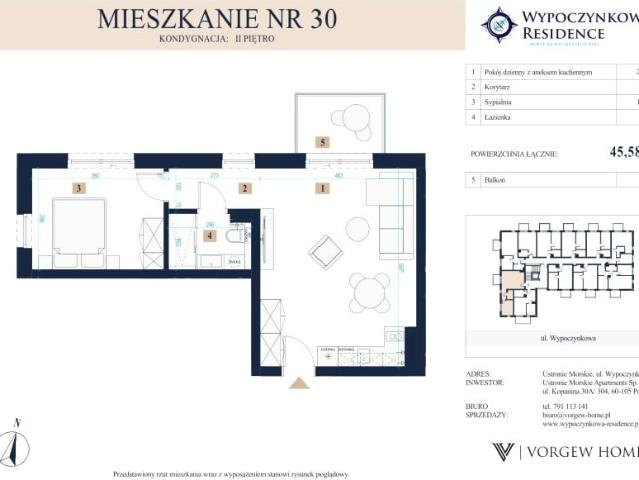 Mieszkanie 45,6m²