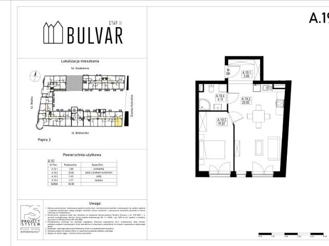 Mieszkanie 45,6m²
