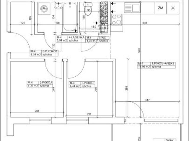 Mieszkanie 45,6m²